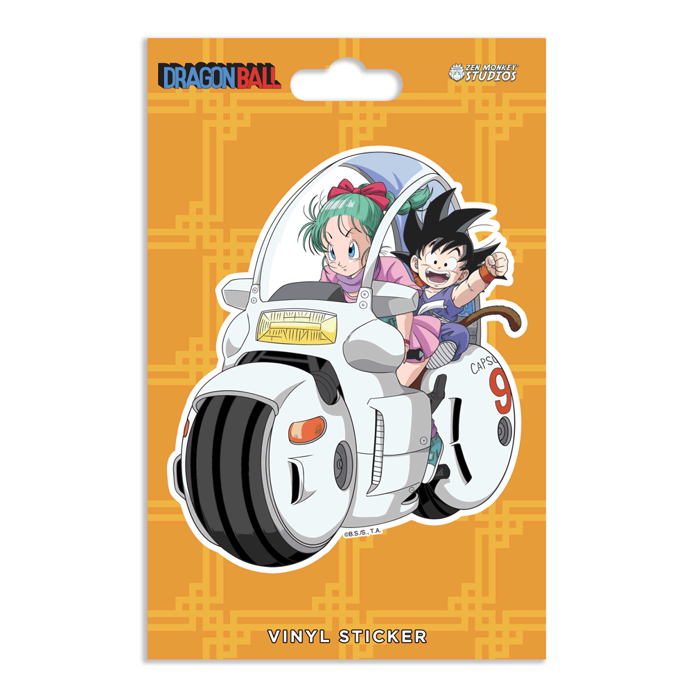 Goku and Bulma's Motorcycle  - Dragon Ball Sticker