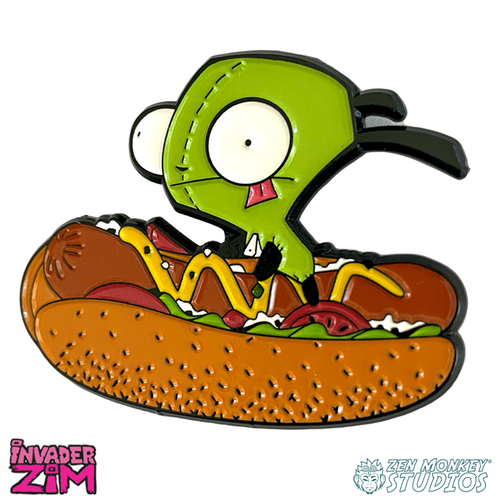 Hot Dog Riding Gir - Invader Zim Pin