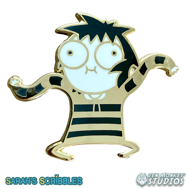 Golden Weirdo: Sarah's Scribbles Collectible Pin