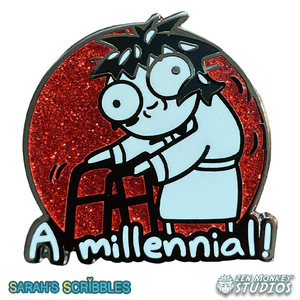 "A Millennial!": Sarah's Scribbles Collectible Pin