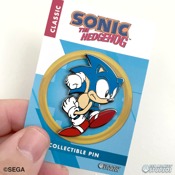 Speedy Sonic: Classic Sonic The Hedgehog Collectible Pin